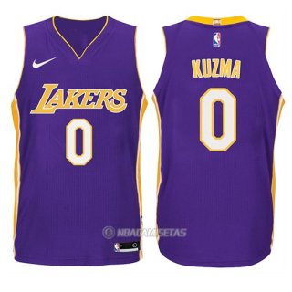 Camiseta Nino Los Angeles Lakers Kyle Kuzma Statement #0 2017-18 Violeta