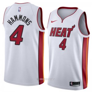 Camiseta Miami Heat Aj Hammons #4 Association 2018 Blanco