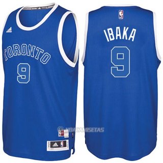 Camiseta Retro Toronto Raptors Ibaka #9 Azul 2016-17