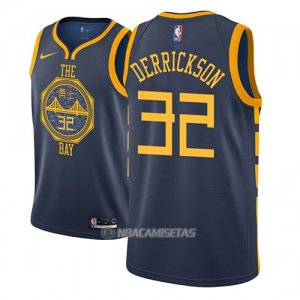 Camiseta Golden State Warriors Marcus Derrickson #32 Ciudad 2018-19 Azul
