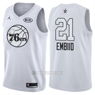 Camiseta All Star 2018 76ers Joel Embiid #21 Blanco