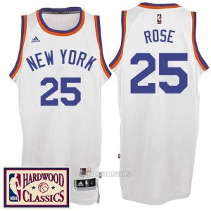 Camiseta Retro New York Knicks Rose #25 Blanco 2016-17