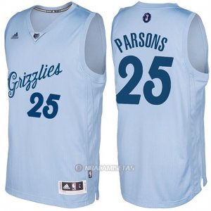 Camiseta Navidad Memphis Grizzlies Chandler Parsons #25 Claro Azul