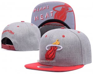 NBA Miami Heat Sombrero Gris Rojo