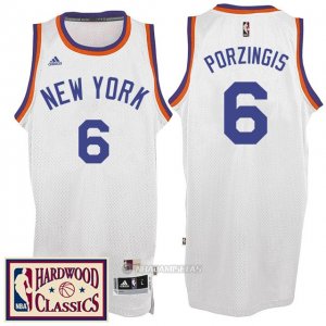 Camiseta Retro New York Knicks Porzingis #6 Blanco 2016-17