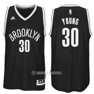 Camiseta Brooklyn Nets Young #30 Negro