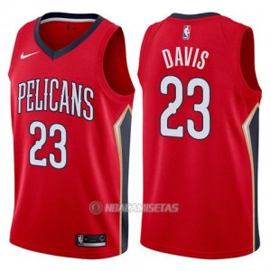 Camiseta New Orleans Pelicans Anthony Davis #23 Statement 2017-18 Rojo