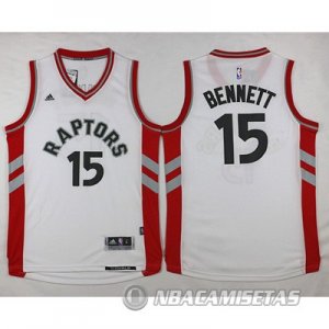 Camiseta Toronto Raptors Bennett #15 Blanco