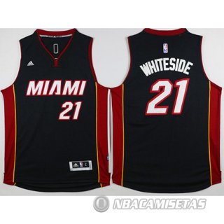 Camiseta Miami Heat Whiteside #21 Negro