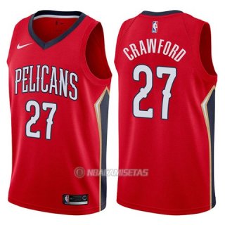 Camiseta New Orleans Pelicans Jordan Crawford #27 Statement 2017-18 Rojo
