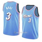 Camiseta Miami Heat Dwyane Wade #3 Earned 2018-19 Azul