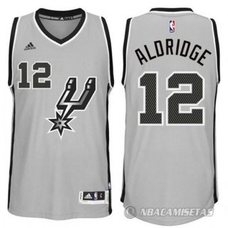 Camiseta San Antonio Spurs Aldridge #12 Gris