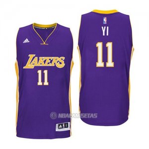 Camiseta Lakers Yi Los Aficionados Edicion #11 Purpura