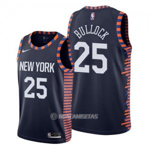 Camiseta New York Knicks Reggie Bullock #25 Ciudad 2019 Azul