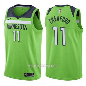 Camiseta Minnesota Timberwolves Jamal Murray #11 Crawford Statement 2017-18 Verde