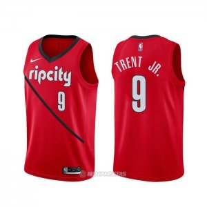 Camiseta Portland Trail Blazers Gary Trent Jr. #9 Earned Rojo