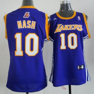 Camiseta Mujer de Nash Los Angeles Lakers #10 Purpura