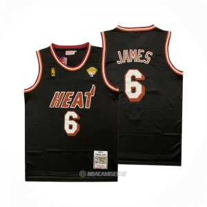 Camiseta Miami Heat LeBron James #6 Mitchell & Ness 2010-11 Negro
