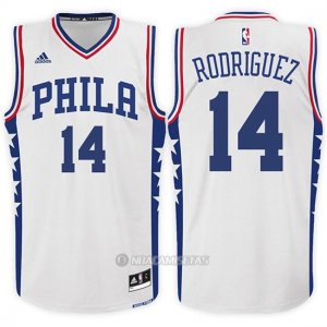 Camiseta Philadelphia 76ers Rodriguez #14 Blanco