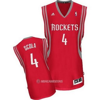 Camiseta Houston Rockets Scola #4 Rojo