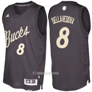 Camiseta Navidad Milwaukee Bucks Matthew Dellavedova #8 Negro