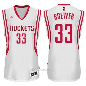 Camiseta Houston Rockets Brewer #33 Blanco
