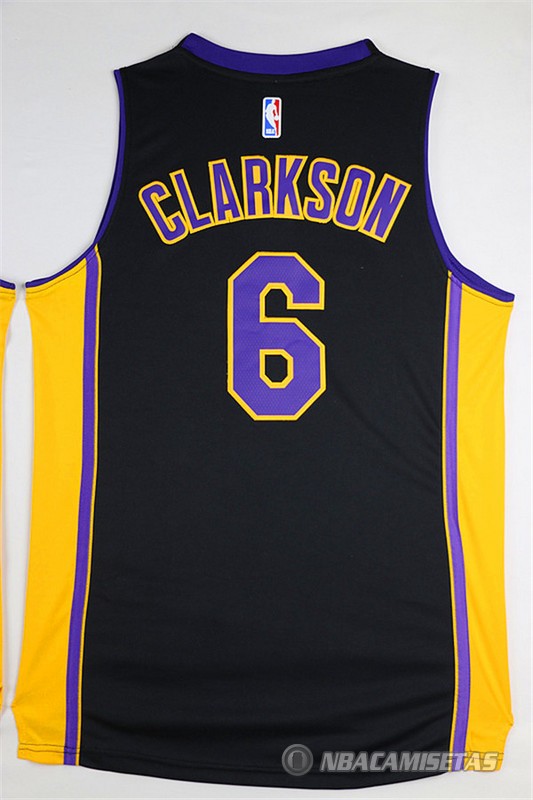 Camiseta Los Angeles Lakers Clarkson #6 Negro [PDV1873] - €22.00 : Comprar camisetas de nba baratas
