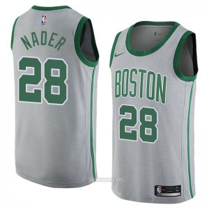 Camiseta Boston Celtics Abdel Nader #28 Ciudad 2018 Gris