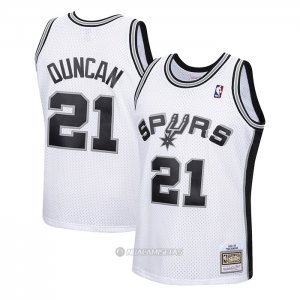 Camiseta Nino San Antonio Spurs Tim Duncan #21 Mitchell & Ness 1998-99 Blanco