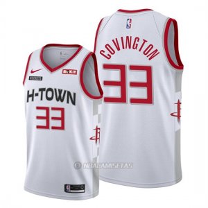 Camiseta Houston Rockets Robert Covington #33 Ciudad 2019-20 Blanco