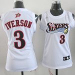 Camiseta Mujer de Iverson Philadelphia 76ers #3 Blanco