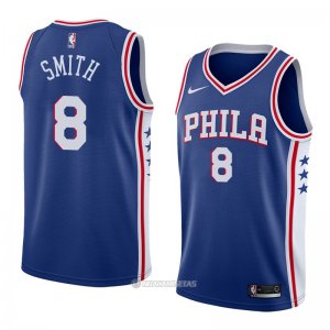 Camiseta Philadelphia 76ers Zhaire Smith #8 Icon 2018 Azul