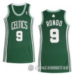 Camiseta Mujer de Rondo Boston Celtics #9 Verde