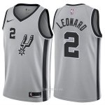 Camiseta Autentico San Antonio Spurs Leonard #2 2017-18 Gris