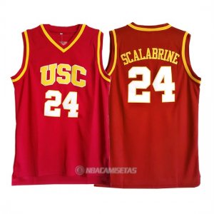 Camiseta NCAA USC Scalabrine #24 Rojo