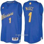 Camiseta Navidad Golden State Warriors Javale Mcgee #1 Azul