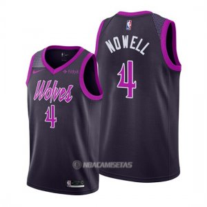Camiseta Minnesota Timberwolves Jaylen Nowell #4 Ciudad Violeta