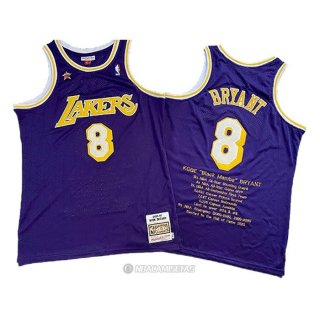 Camiseta Los Angeles Lakers Kobe Bryant #8 Violeta