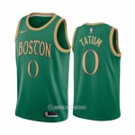 Camiseta Boston Celtics Jayson Tatum #0 Ciudad Verde