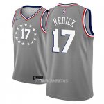 Camiseta Philadelphia 76ers J.j. Redick #17 Ciudad 2018-19 Gris