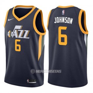 Camiseta Utah Jazz Joe Johnson #6 Icon 2017-18 Azul