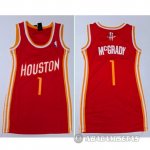 Camiseta Mujer de McGrady Houston Rockets #1 Rojo