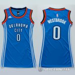 Camiseta Mujer de Westbrook Oklahoma City Thunder #0 Azul