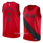 Camiseta Portland Trail Blazers Wade Baldwin IV #2 Statement 2018 Rojo