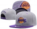 NBA Los Angeles Lakers Sombrero Gris Violeta Amarillo