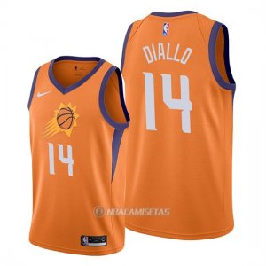 Camiseta Phoenix Suns Cheick Diallo #14 Statement Naranja
