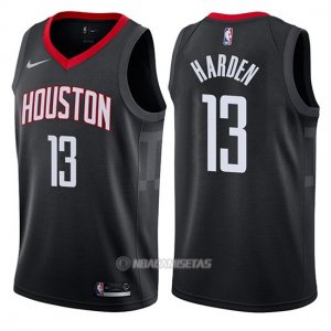 Camiseta Houston Rockets James Harden Statement #13 2017-18 Negro