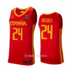 Camiseta Espana Dario Brizuela #24 2019 FIBA Baketball World Cup Rojo