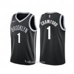 Camiseta Brooklyn Nets Jamal Crawford #1 Icon Negro
