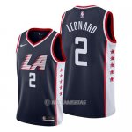 Camiseta Los Angeles Clippers Kawhi Leonard #2 Ciudad 2019 Negro